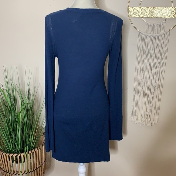 free people • cross front long sleeve tunic top - Picture 2 of 8